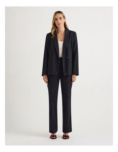 Emeris Pinstripe Blazer in Caviar Stripe