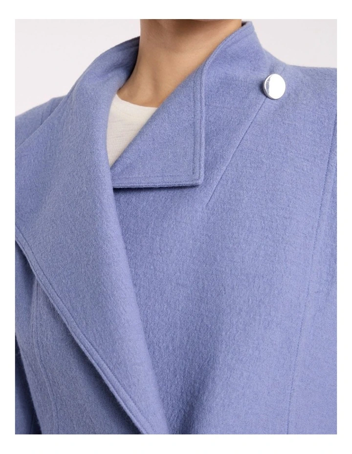 Luisa Felted Wool Coat in Cadet Blue image 3