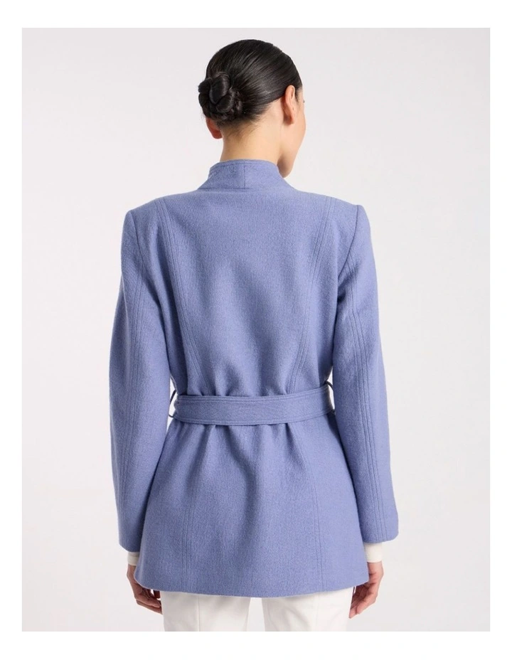 Luisa Felted Wool Coat in Cadet Blue image 5