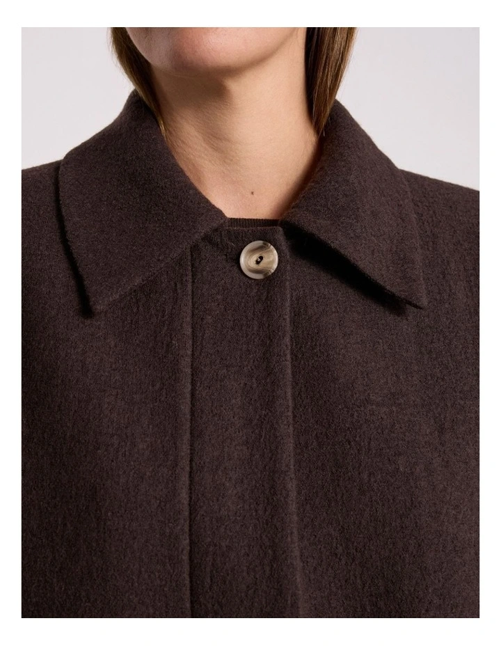 Seren Felted Wool Jacket in Coffee image 2