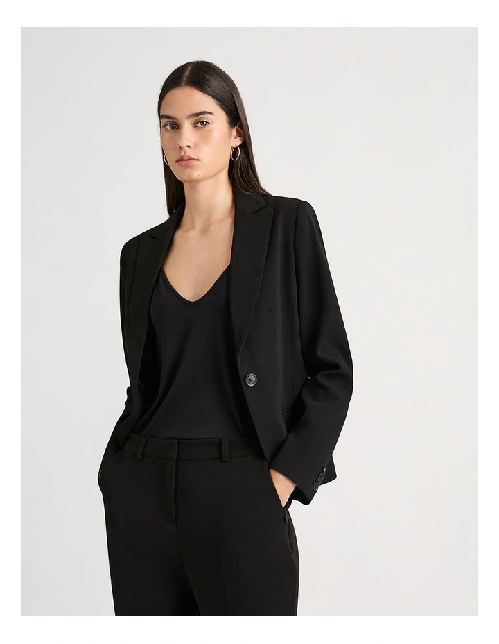 Simone Suit Jacket Black in Black image 2