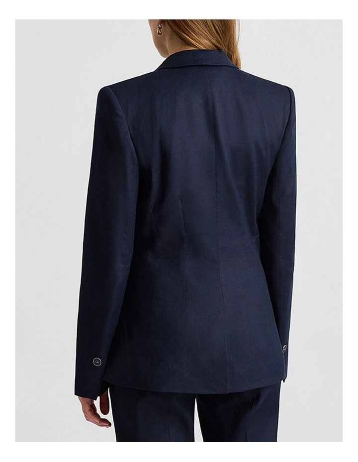Phillip Linen Blend Blazer in Navy image 3