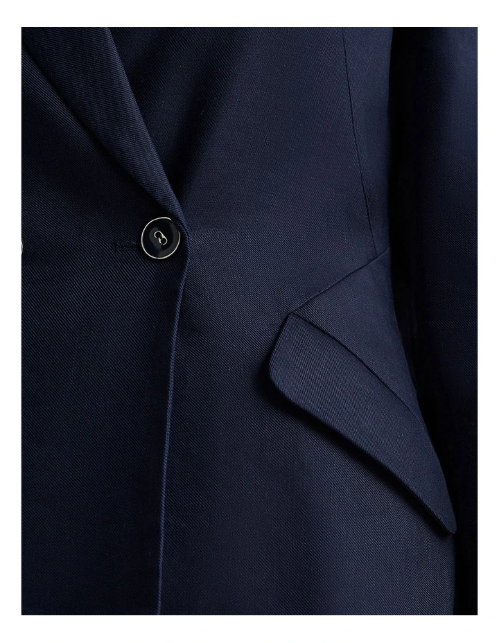 Phillip Linen Blend Blazer in Navy image 4