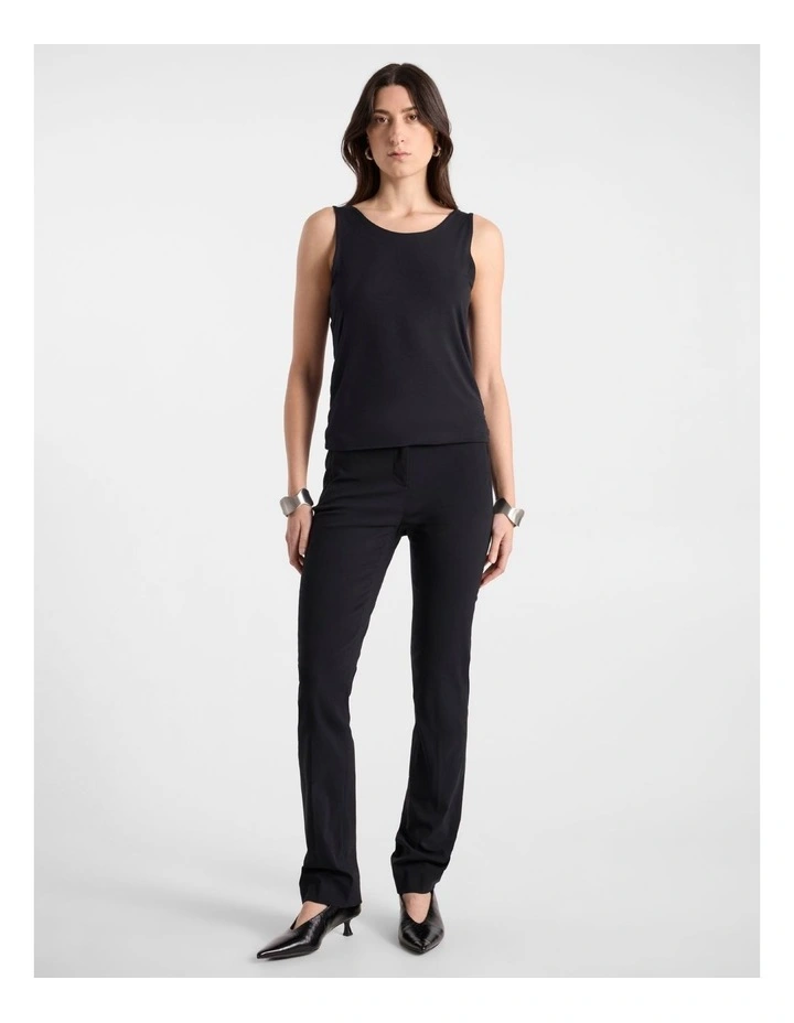 Betsy Two-Way Bamboo Tank in Black image 1