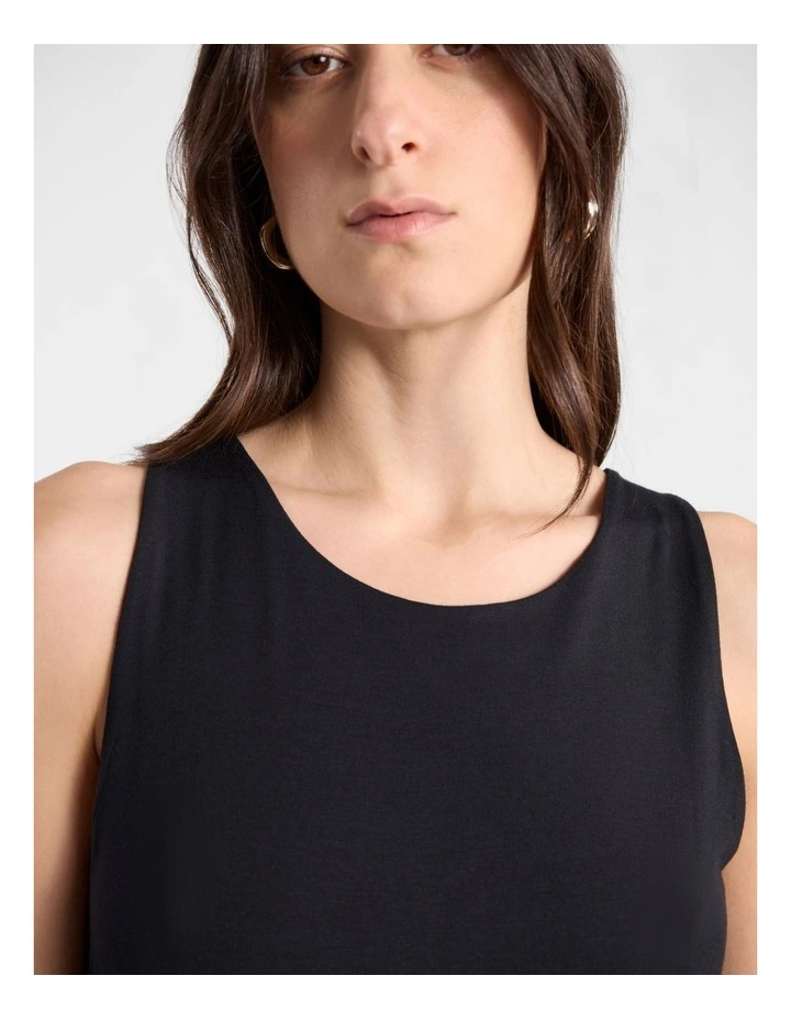 Betsy Two-Way Bamboo Tank in Black image 4