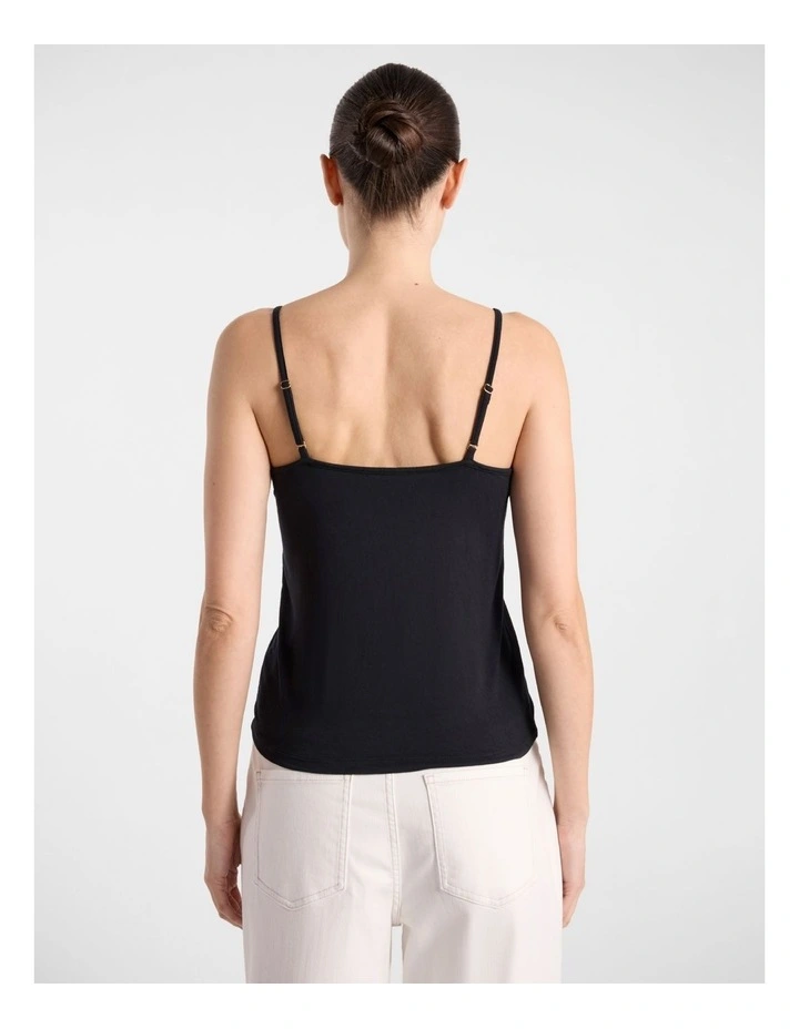 Betsy Bamboo Cami in Black image 3