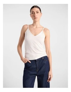 Betsy Bamboo Cami in White