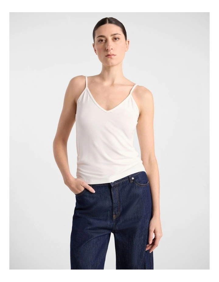 Betsy Bamboo Cami in White image 1