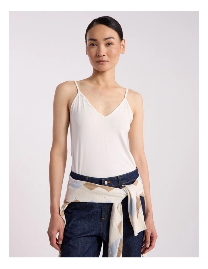 Betsy Bamboo Cami in White image 2