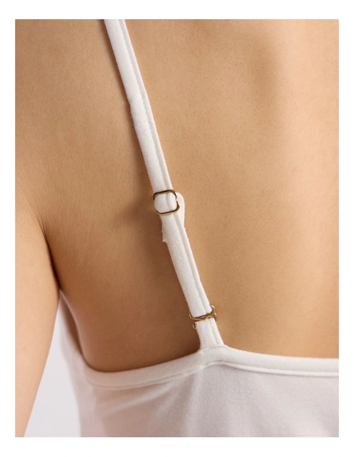 Betsy Bamboo Cami in White image 3