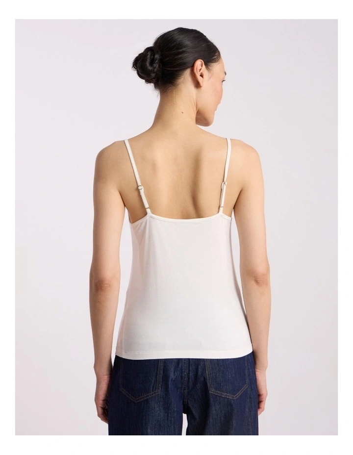 Betsy Bamboo Cami in White image 4