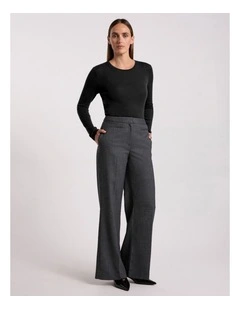 Lorelai Long Sleeve Babywool Top in Black
