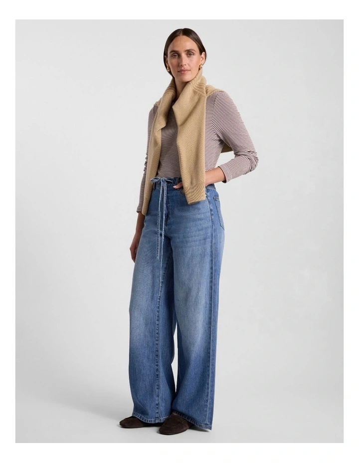 Margie Stripe Top in Nutmeg Stripe image 2