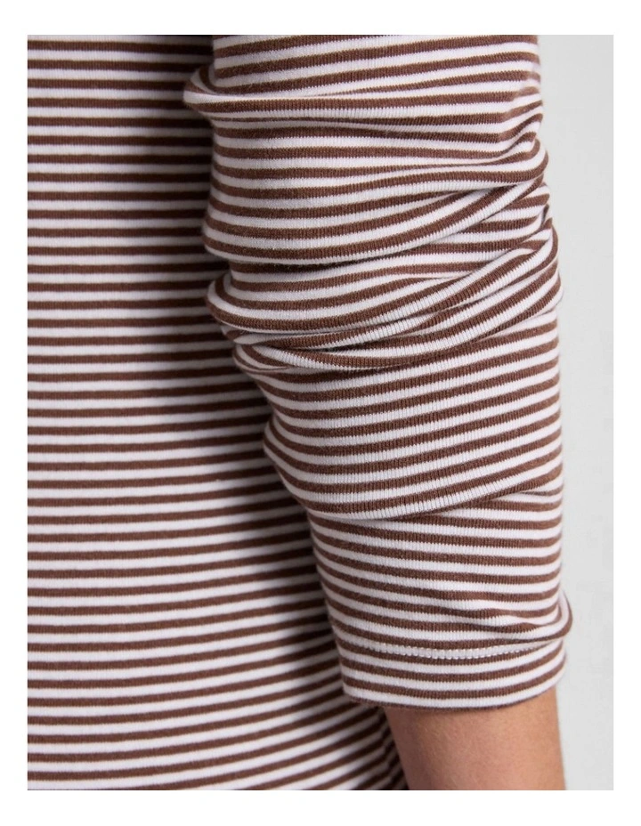 Margie Stripe Top in Nutmeg Stripe image 4