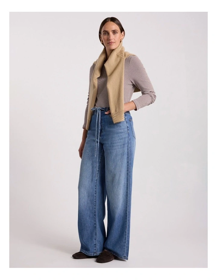 Margie Stripe Top in Nutmeg Stripe image 4