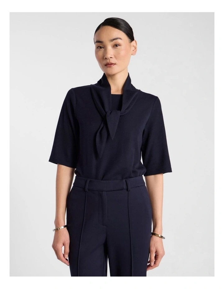 Amber Babywool Top in Navy image 1