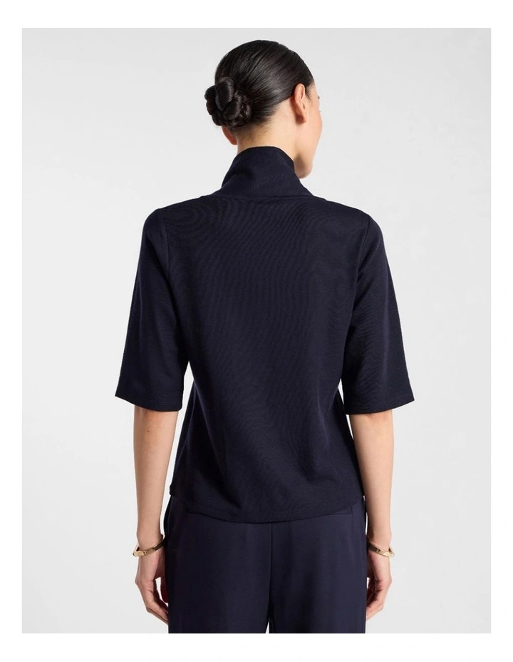 Amber Babywool Top in Navy image 3