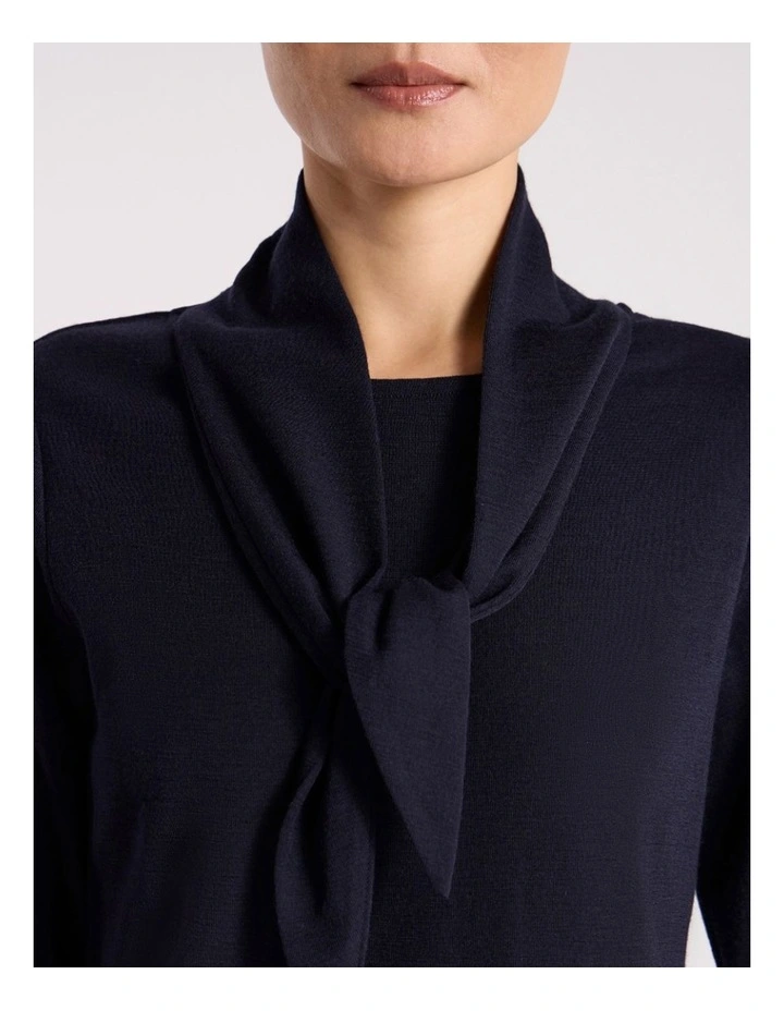 Amber Babywool Top in Navy image 3