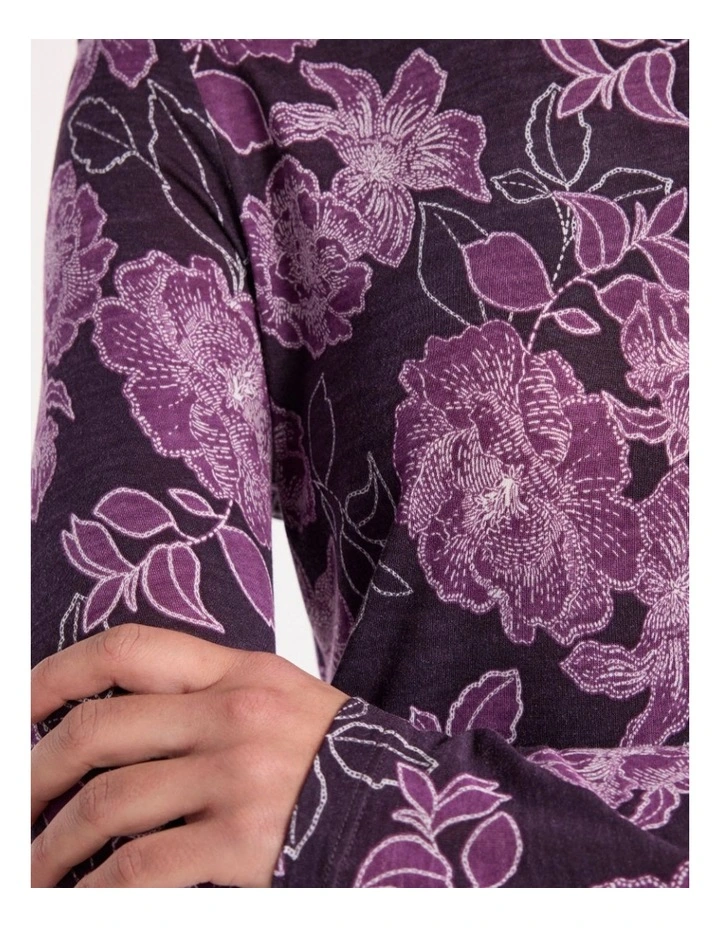 Garnet Jersey Top in Eggplant Multi image 3