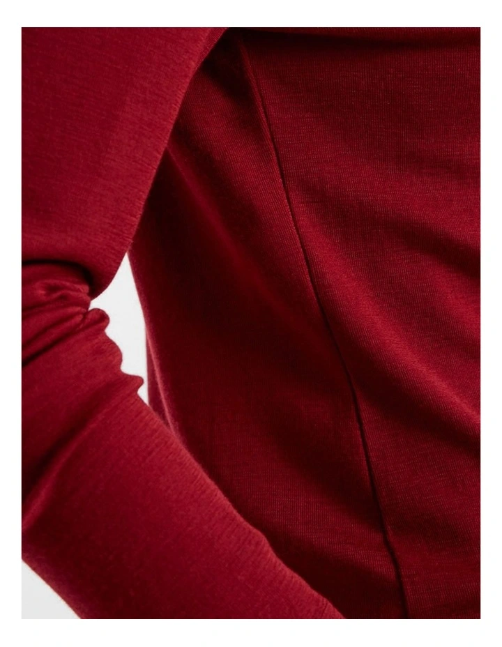 Lorelai Long Sleeve Babywool Top in Scarlet image 4
