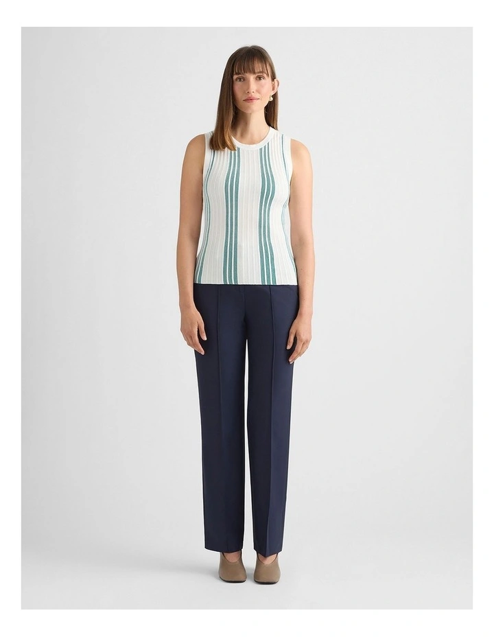 Devereaux Knit Tank in Teal Stripe image 2