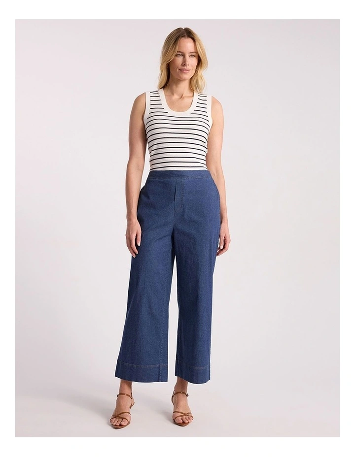 Novelie Knit Tank in Navy Stripe image 1