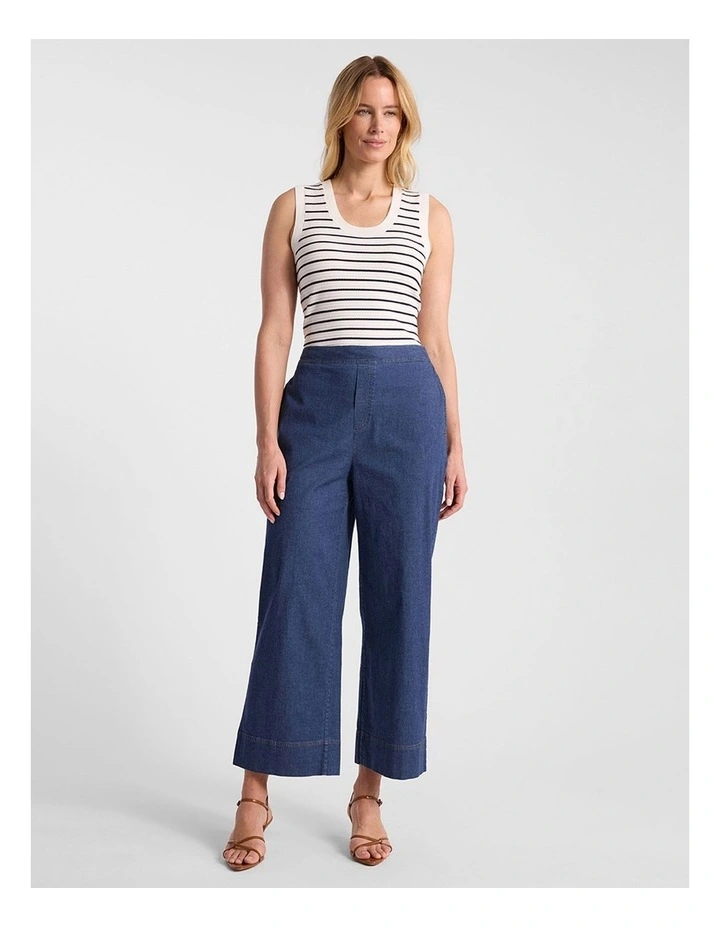Novelie Knit Tank in Navy Stripe image 2