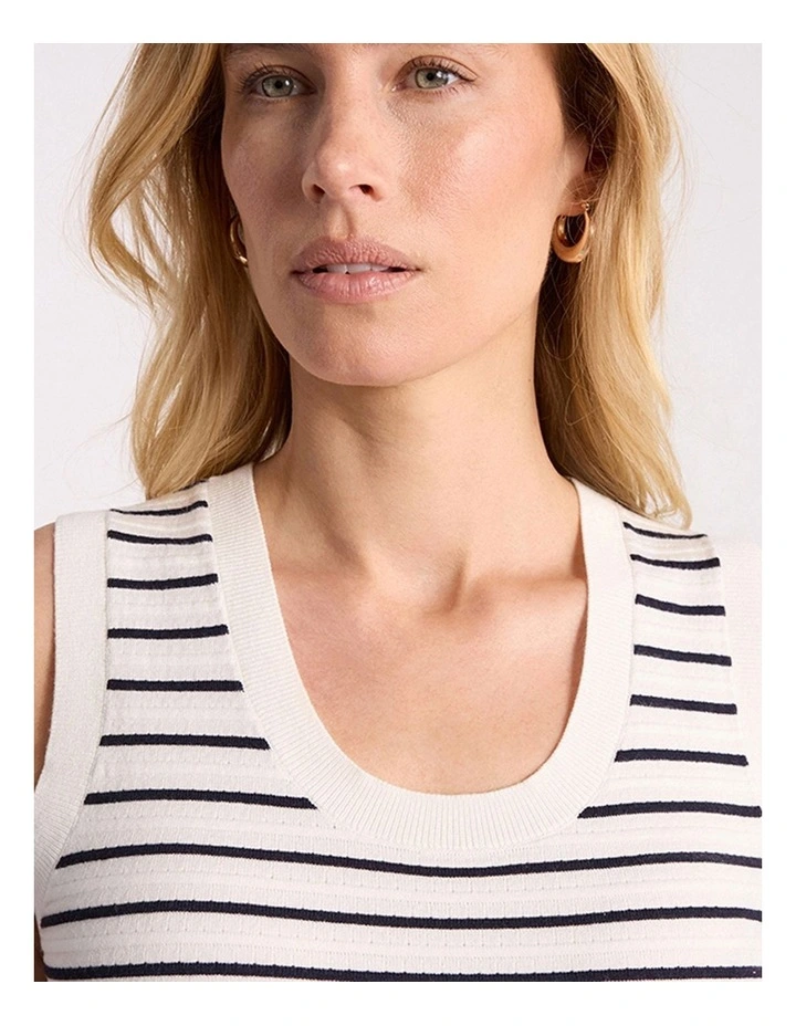 Novelie Knit Tank in Navy Stripe image 3