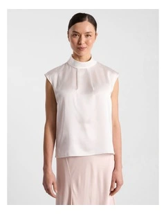Rikki Silk Top in Ivory