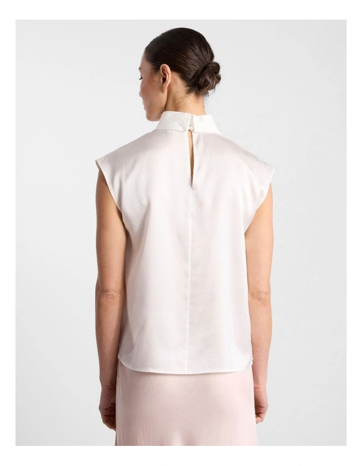 Rikki Silk Top in Ivory image 3