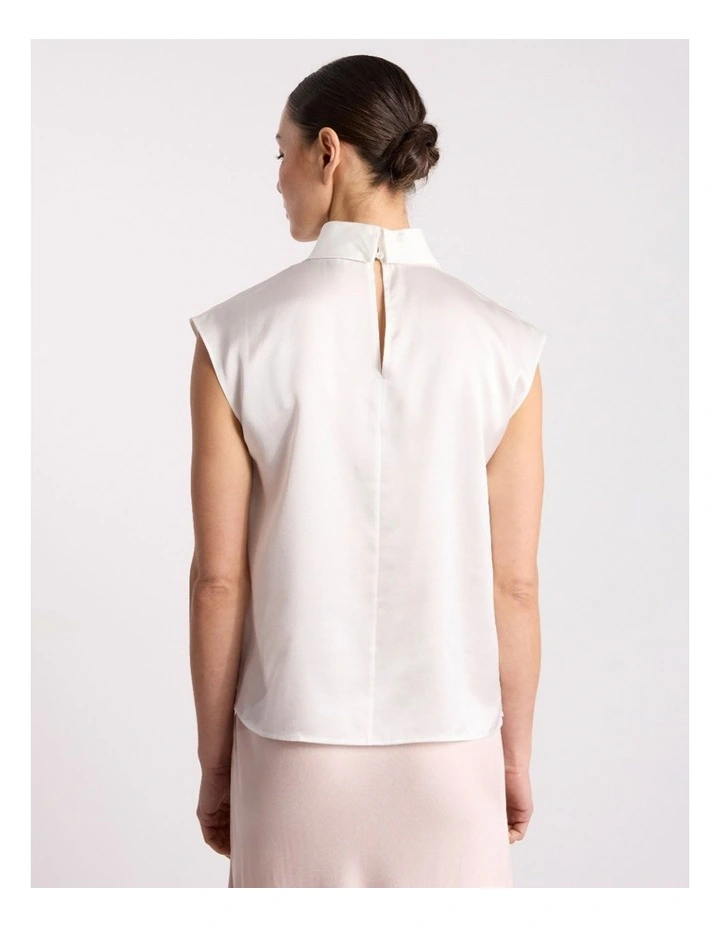 Rikki Silk Top in Ivory image 3