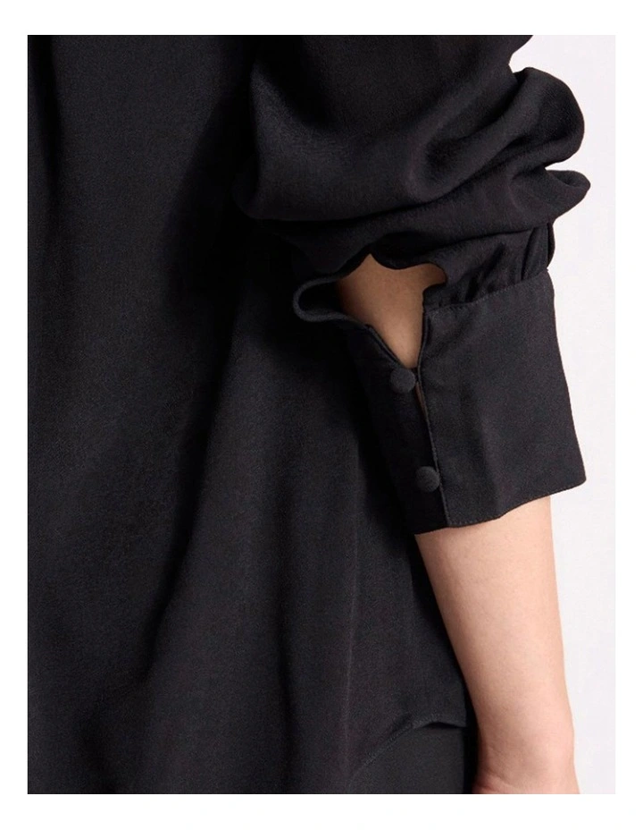 Norris Viscose Blouse in Black image 4