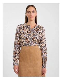 Akiro Silk Blouse in Pebble Multi