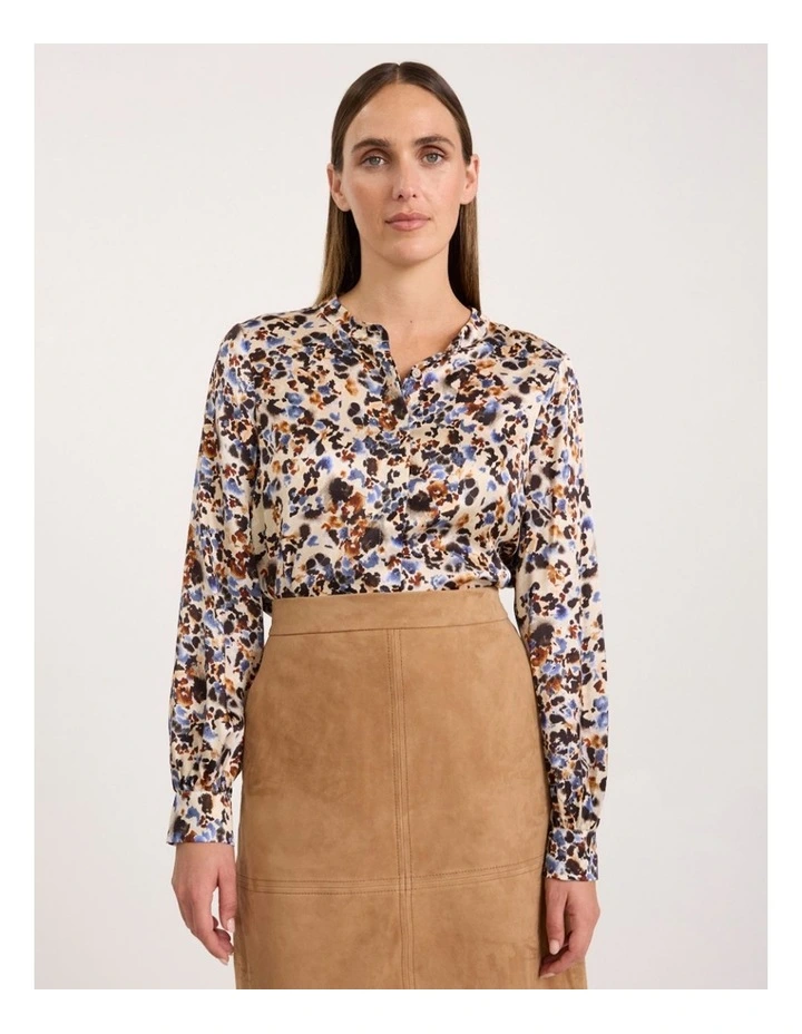 Akiro Silk Blouse in Pebble Multi image 2