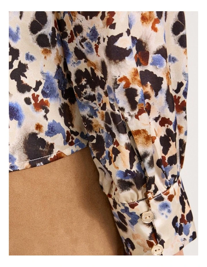 Akiro Silk Blouse in Pebble Multi image 4