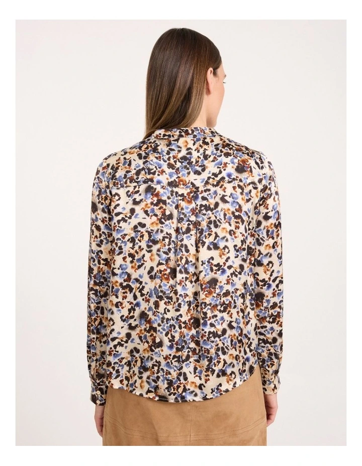Akiro Silk Blouse in Pebble Multi image 5
