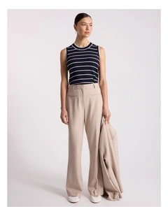 Arquette Knit Tank in Navy Stripe