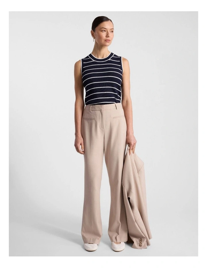 Arquette Knit Tank in Navy Stripe image 2