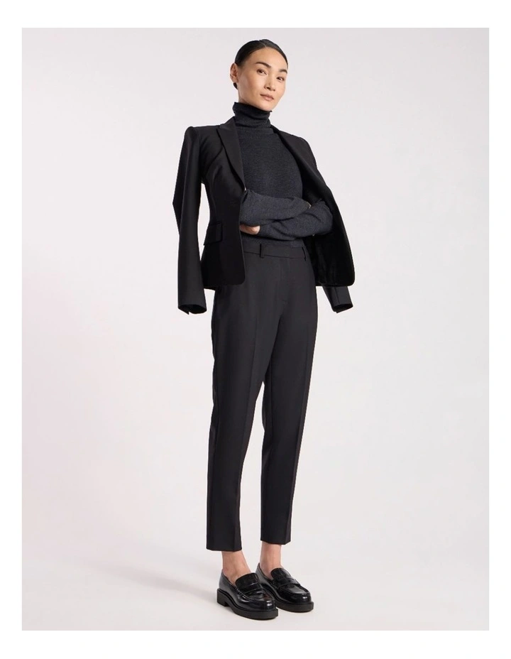 Bridget Merino Knit Top in Charcoal Melange image 1