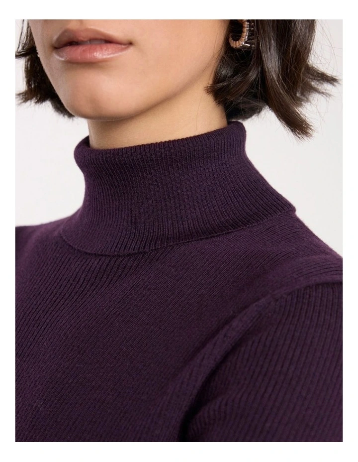 Bridget Merino Knit Top in Eggplant image 3
