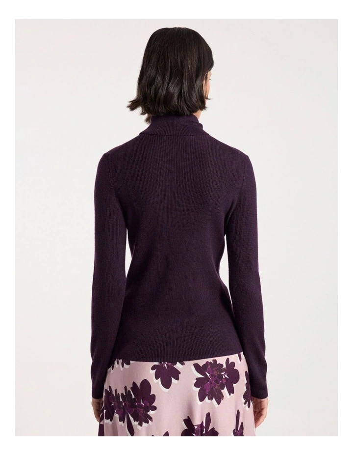 Bridget Merino Knit Top in Eggplant image 4