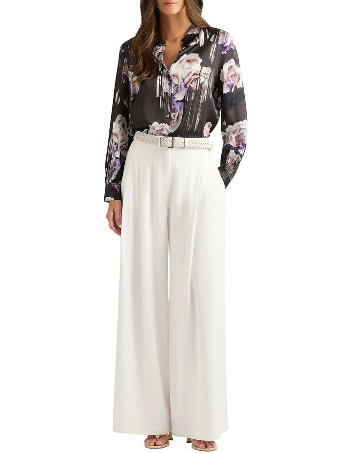 Bloom Silk Blouse in Charcoal Multi image 1