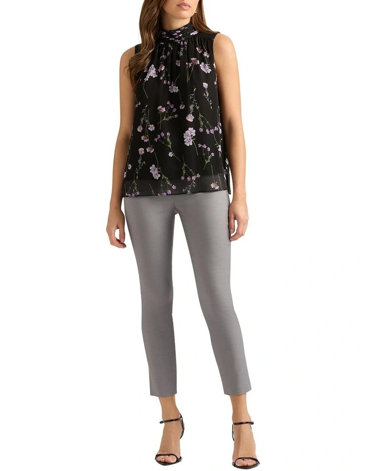 Gretel Silk Blouse in Black Multi image 1