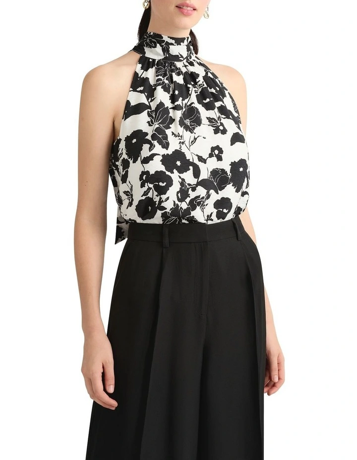 Rosalind Halter Top in Black Multi image 1