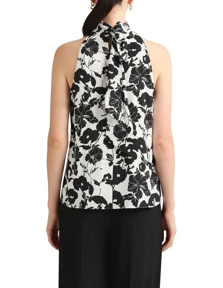 Rosalind Halter Top in Black Multi image 4