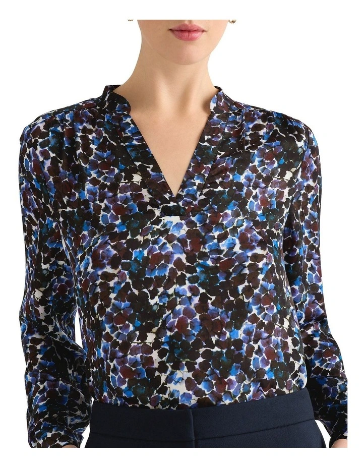 Heidi Viscose Blouse in Blue Multi image 4
