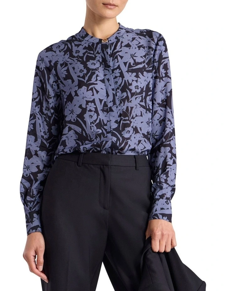 Aster Viscose Blouse in Blue Multi image 1