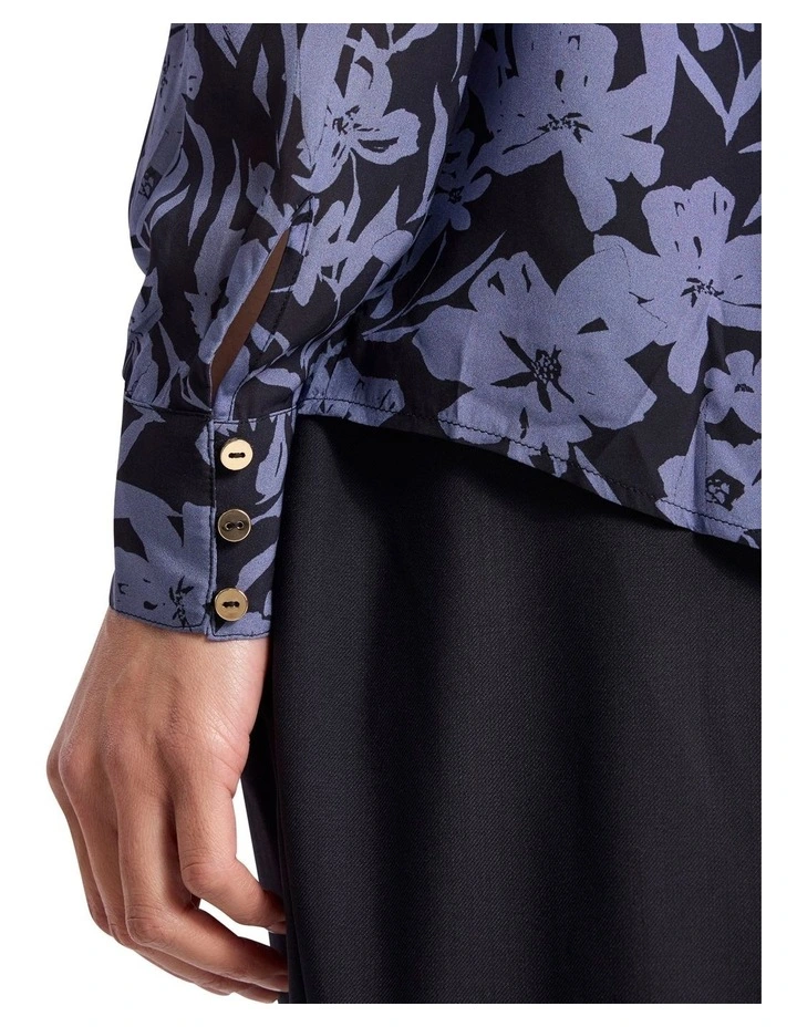 Aster Viscose Blouse in Blue Multi image 4