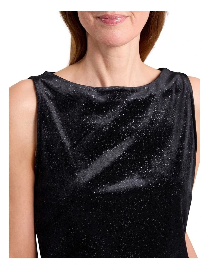 Ottillie Velvet Top in Black Sparkle image 3