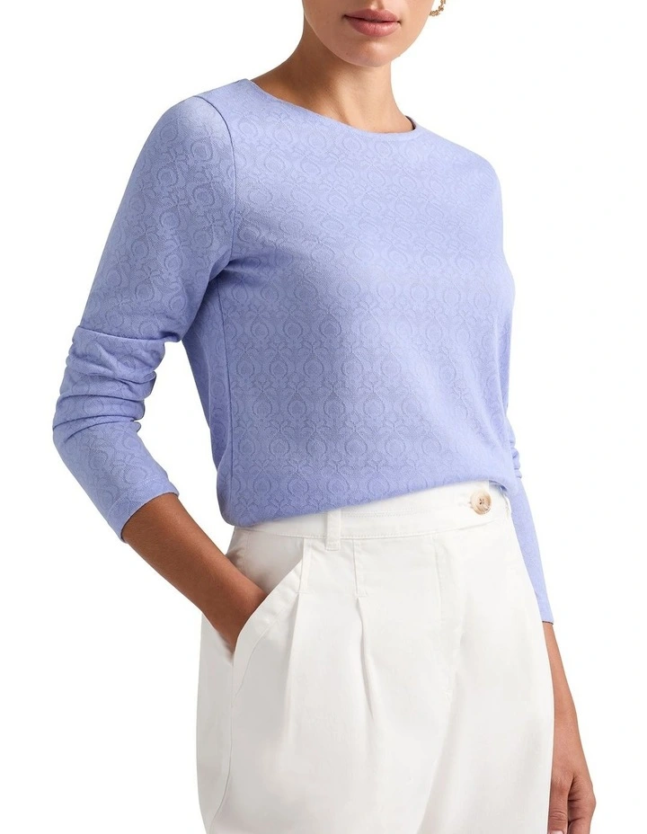 Janae Lace Top in Bluebell image 1